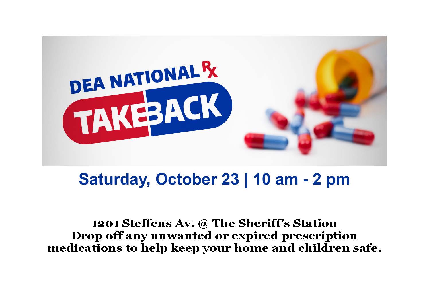 National Sheriff's Drop Off Expired Drug Day October 2021NTBI flyer